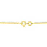 14K Yellow Gold Plated .925 Sterling Silver 1/2 Cttw Brilliant Round Cut Diamond Solitaire Milgrain 18" Pendant Necklace (K-L Color, I2-I3 Clarity)