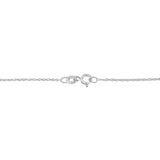 .925 Sterling Silver 1/3 Cttw Diamond Framed Open Cross 18" Pendant Necklace (J-K Color, I2-I3 Clarity)