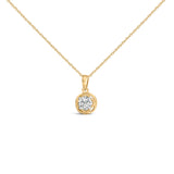 10K Yellow Gold Plated .925 Sterling Silver 1/2 Cttw Lab Grown Diamond Openwork Pendant Necklace