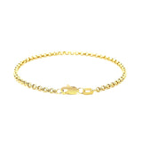 2.3mm 14k Yellow Gold Rolo Bracelet