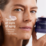 Caudalie Premier Cru The Rich Anti-Aging Cream for Dry Skin - Viniferine, Hyaluronic Acid, 1.69 fl oz