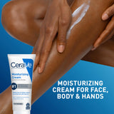 CERAVE Moisturizing Face Cream with SPF 50 - Hydrating, Non-Comedogenic Skincare for Normal to Dry Skin