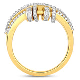 0.20 Carat Genuine White Topaz .925 Sterling Silver Ring