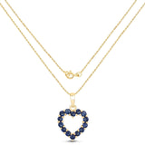 0.64 Carat Genuine Blue Sapphire 10K Yellow Gold  Pendant