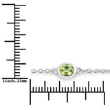 1.75 Carat Genuine Peridot .925 Sterling Silver Bracelet