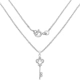 0.10 Carat Genuine White Diamond .925 Sterling Silver Pendant
