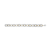 .925 Two-Tone Sterling Silver Diamond Accent Open Box Link Bracelet (I-J Color, I1-I2 Clarity) - 7"