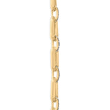 Gold Vermeil .925 Sterling Silver 1/4 Cttw Diamond Bold Octagonal Link Necklace