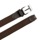 Braided Brown Canvas Belt