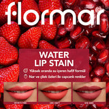 Flormar Water Lip Stain 004 Orange Juice - Matte Finish | Long-Lasting
