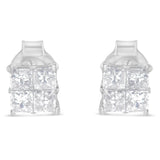 10K White Gold Diamond Stud Earrings (3/4 cttw, H-I Color, SI2-I1 Clarity)