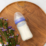 Lansinoh Glass Feeding Bottle 160ml + NaturalWave Bottle Teat Slow Flow