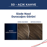 Men Perfect Hair Color 50 Light Brown - Quick Application | Natural Look