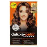 Bee Beauty Deluxe Color Kit - Nourishing Hair Dye for Long-Lasting Vibrant Color, 7.7 Warm Caramel Coffee