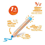 Carioca Toddler Washable Paint Markers - 10 Colors, 3 in 1 Design, Non-Toxic Art Supplies for Kids 1+ Year