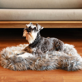PupRug by Paw.com® Faux Fur Orthopedic Dog Bed - Curve Charcoal Grey