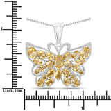 3.89 Carat Genuine Citrine .925 Sterling Silver Pendant