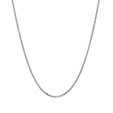 Sterling Silver Rhodium Plated Cable Chain 1.4mm