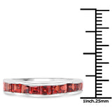 1.98 Carat Genuine Garnet .925 Sterling Silver Ring