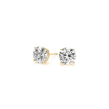 2 cttw Certified IGI Lab Grown Round Diamond Stud Earrings 14k Yellow Gold (G/VS2)