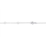 Sterling Silver Treated Diamond By Yard Necklace (3/4 cttw, Blue Color, I2-I3 Clarity)