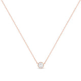 .925 Sterling Silver 1/2 Cttw Diamond Bezel 18" Pendant Necklace (I-J Color, I2-I3 Clarity)