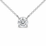 14K White Gold 1.00 Cttw Lab Grown Diamond Solitaire Pendant