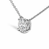 14K White Gold 1.00 Cttw Lab Grown Diamond Solitaire Pendant