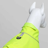Lindo Softshell Neon Green Waterproof Dog Raincoat for All Breeds