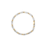 10K Yellow and White Gold 2.00 Cttw Diamond "S" Link 7" Bracelet (H-I Color, I2-I3 Clarity)
