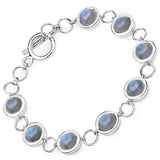 15.48 Carat Genuine Labradorite .925 Sterling Silver Bracelet