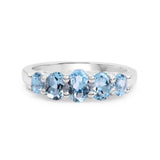 1.91 Carat Genuine Blue Topaz .925 Sterling Silver Ring