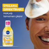 Nivea Micellar Makeup Cleansing Water with 5% Serum - Gentle, Brightening, and Hydrating Makeup Remover for Sensitive Skin