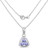 0.69 Carat Genuine Tanzanite .925 Sterling Silver Pendant