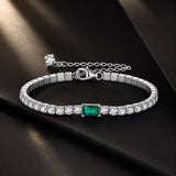 925 Sterling Silver 145+65mm Pavé Setting CZ Bracelet