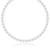 14k Yellow Gold Necklace with White Freshwater Cultured Pearls (6.0mm to 6.5mm)