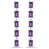 5.50 Carat Genuine Amethyst .925 Sterling Silver Earrings