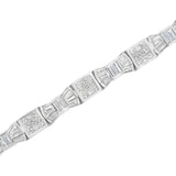 14K Yellow Gold 9.0 Cttw Diamond Alternating Bow and Box Link Bracelet (G-H Color, VS1-VS2 Clarity)- 7"