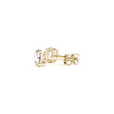 2 cttw Certified IGI Lab Grown Round Diamond Stud Earrings 14k Yellow Gold (G/VS2)