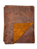 Terracotta Waxy Pull Up Cowhide – Semi Veg-Tanned, Top Grain, Wax/Oil Finish, 1.1–1.3 mm (3 oz), Pre-Cut Leather Sheets (8.5" × 11")