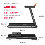 DeerRun X20 Incline Home Treadmill with 15% Auto Incline & Full Running Deck | 400 lbs, 11.3 mph