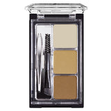 Wet n Wild Ultimate Brow Kit Soft Brown - Eyebrow Kit with 3 Shades & Dual-Ended Applicator