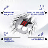 Signal Manual Toothbrush Performance Black - Soft Bristle, Ergonomic Design for Gentle Gum Care