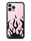 Flames | Pink & Black iPhone Case