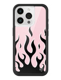 Flames | Pink & Black iPhone Case