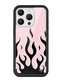 Flames | Pink & Black iPhone Case