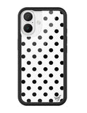 Polka Dot | White and Black iPhone Case