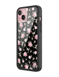 Black and Pink Floral iPhone Case