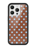 Polka Dot | Brown and Blue iPhone Case