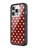 Polka Dot | Burgundy and Cream iPhone Case
